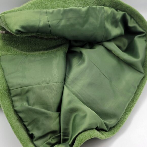 Vtg L.L.Bean Coat Green Hooded Jacket With Full-Zip Front Size Petite Lg - Picture 10 of 15